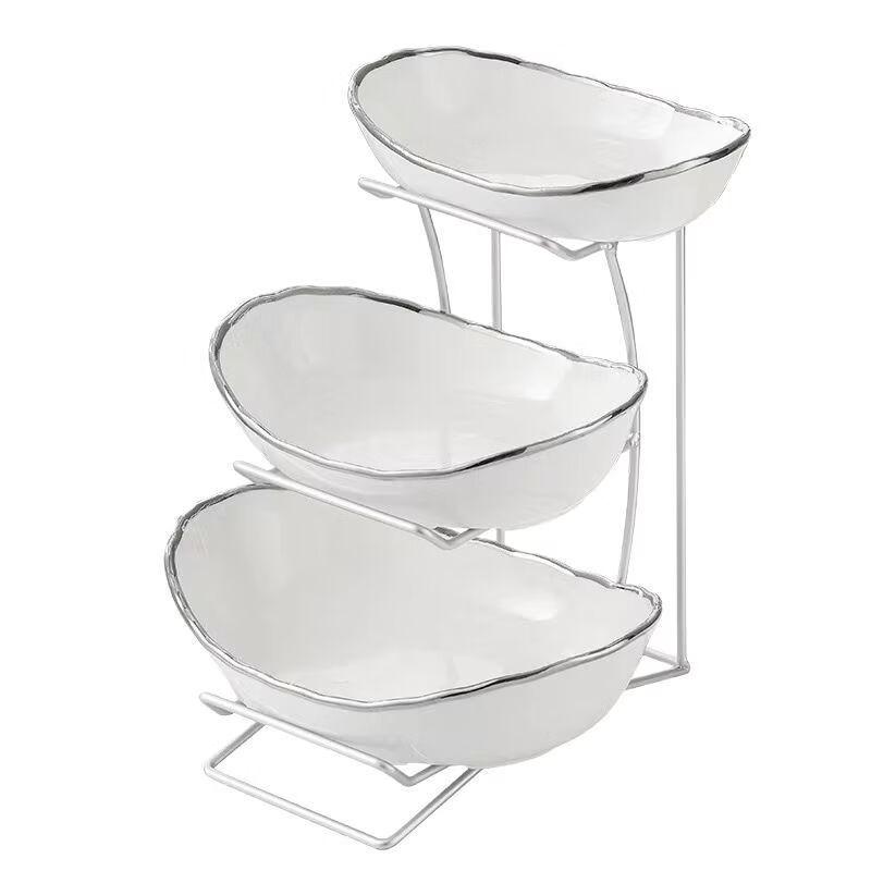 Ruhan Light Luxury Double-Layer Fruit Plate