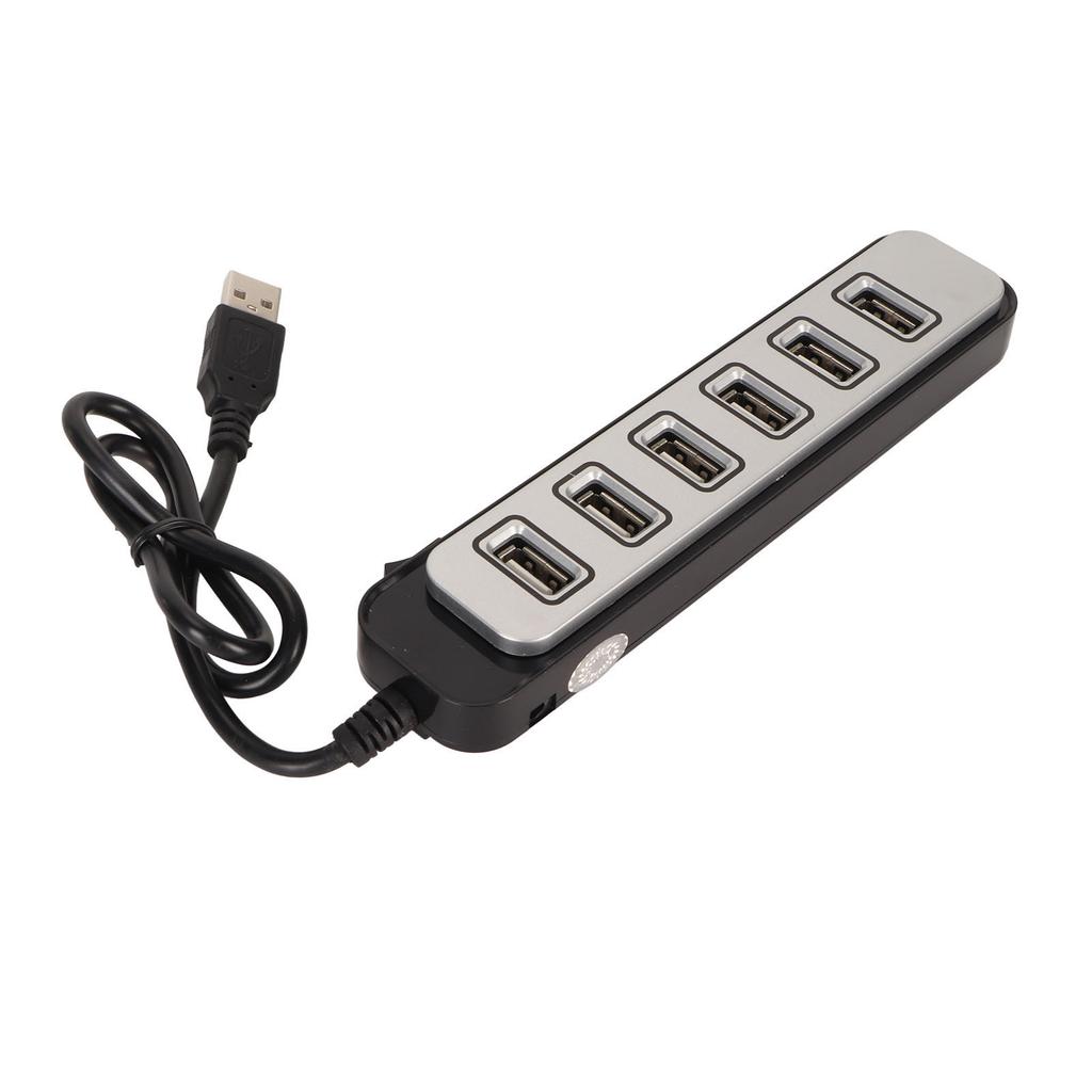 7 Port USB Hub Splitter High Speed Transmission Portable USB Hub for Laptop PC Entertainment Work
