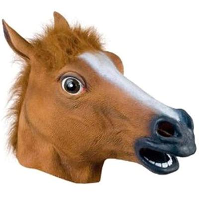 Funny Horse Halloween Funny Animal Monster Realistic Halloween Prop Horse Head [ShuaWdk] Mask, Cosplay, Mask, Headgear, Mask, Disguise, Mask, Cosplay,