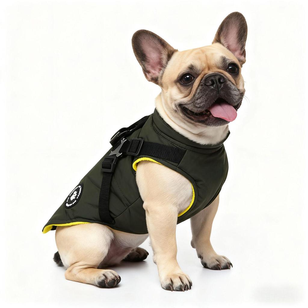 French Bulldog Teddy Small Dog Autumn/Winter Warm Leash Jacket