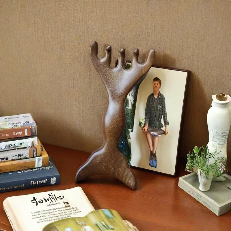 Meridian Sandalwood Head Massage Comb & Gua Sha Board for Body Therapy