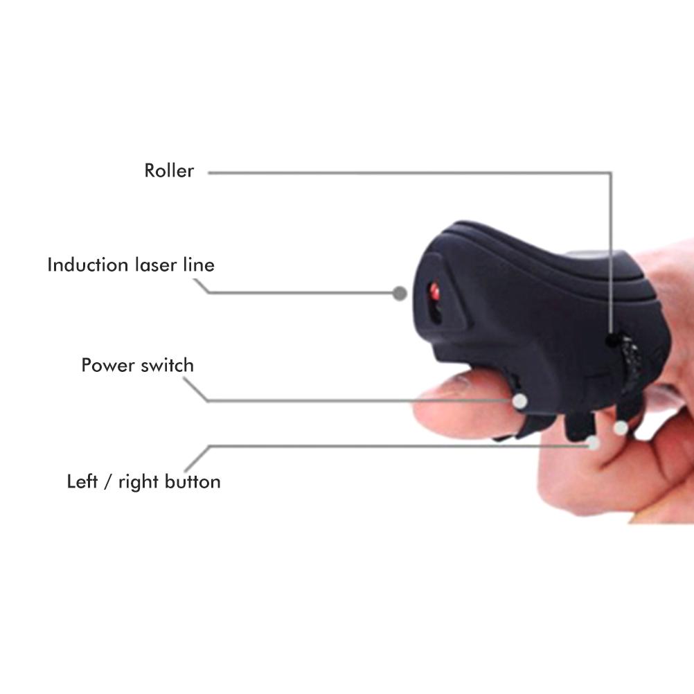 Bluetooth Wireless Finger Mouse Mini USB Mice Rechargeable Pocket Ring Mouse for PC Laptop Computer