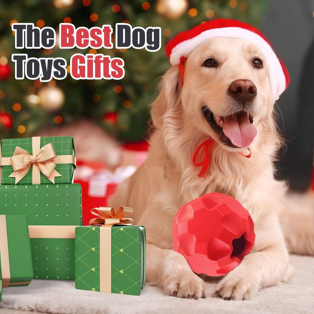 New Rubber Dog Treat Ball Keep Them Busy Interactive Dog Toy Indestructible Dog Ball Dog Treat Dispenser Aggressive Chewers