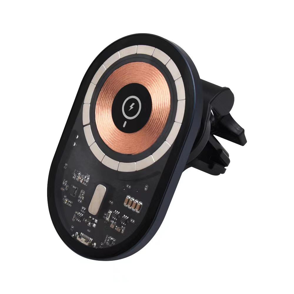 X16 Magnetische Kabellose Autoladungshalterung für iPhone 12/13/15W, Aluminiumlegierung