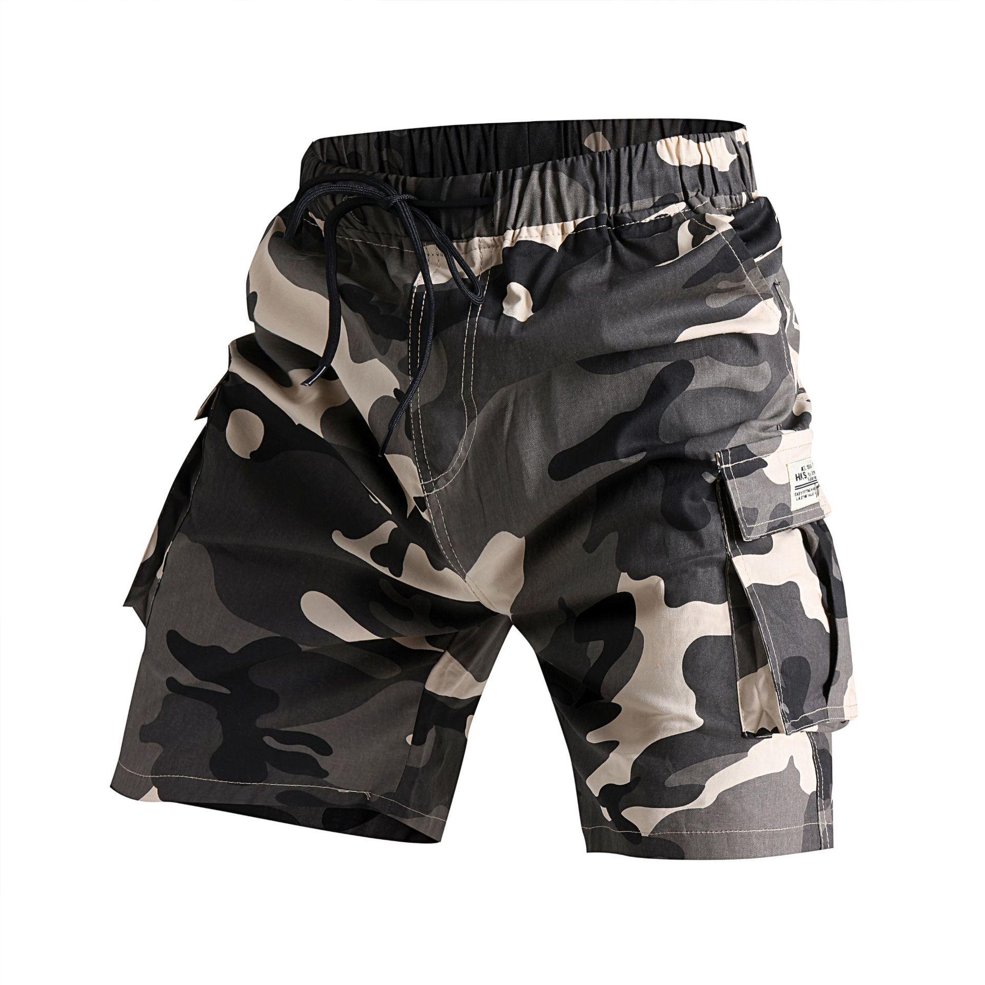 

Men s Plus Size Camouflage Casual 5-Point Work Shorts - European & American Style 3XL