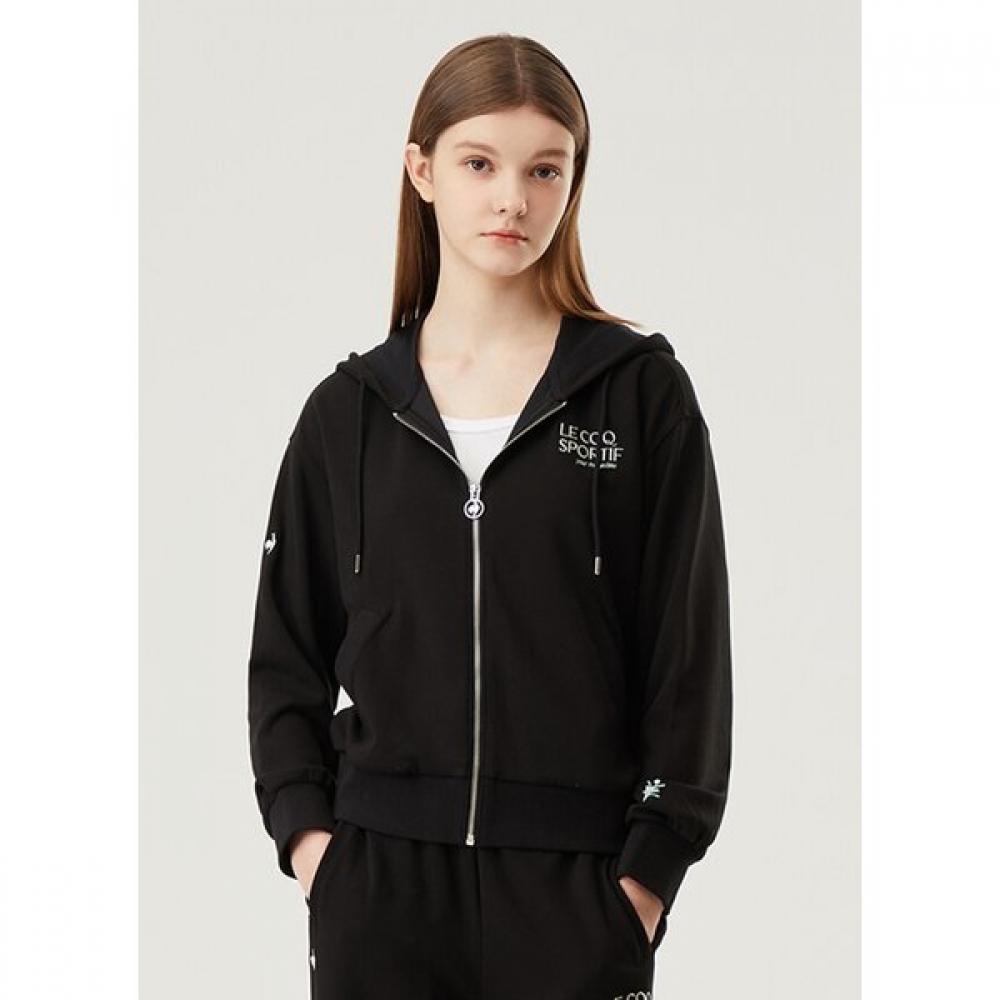 Le Coq Sportif [70  Off] Women S Hooded Zip Up Blk   Qp122oft11 MGR GREY/90 M