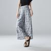 SOFSIL 2026 Summer Printed Wide-Leg Cropped Casual Pants