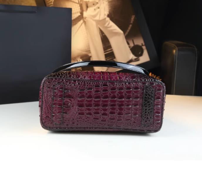 Hakiki Deri Kadın El Çantaları Yeni Tote Çanta Moda Timsah Baskılı Kova Çanta Retro Omuz Askılı Postacı Çantaları Trend 2025