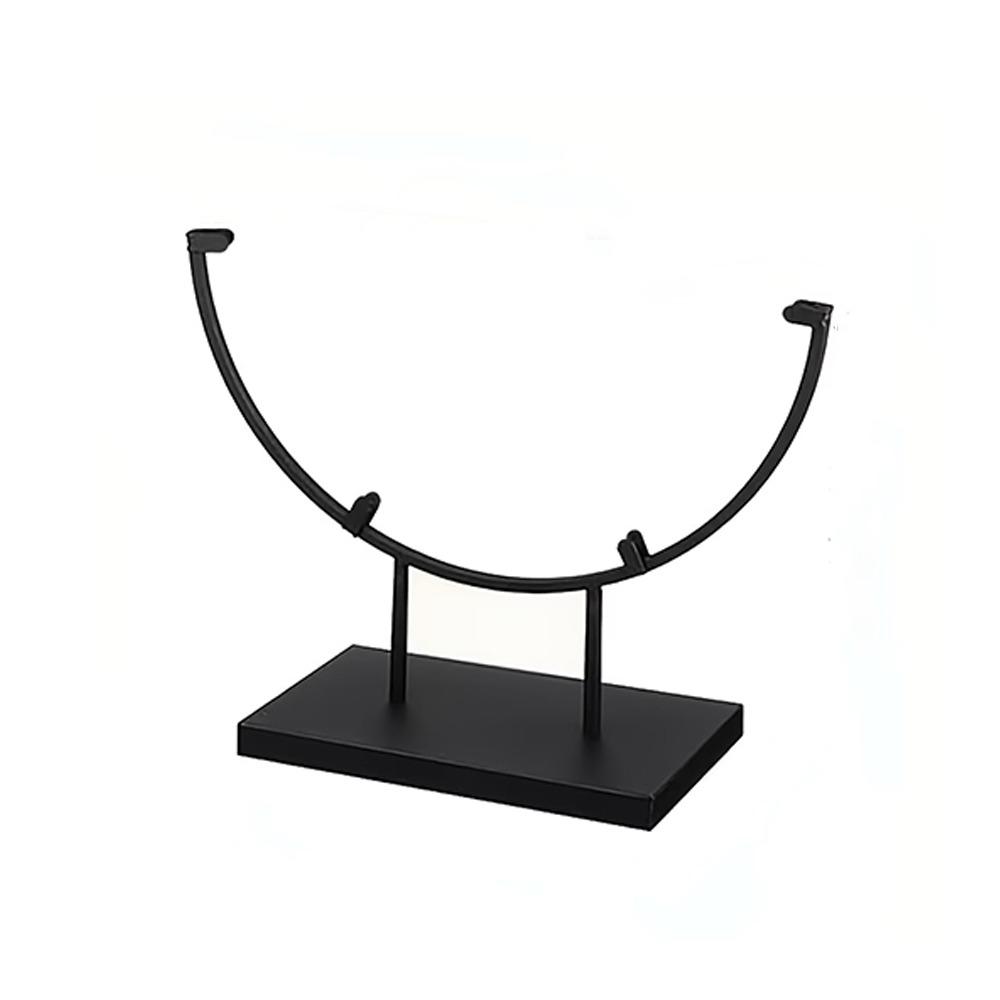 

with Base Round Display Rack Fused Glass Art Decorative Plate Holder Picture Platter Photo 10inch чорний