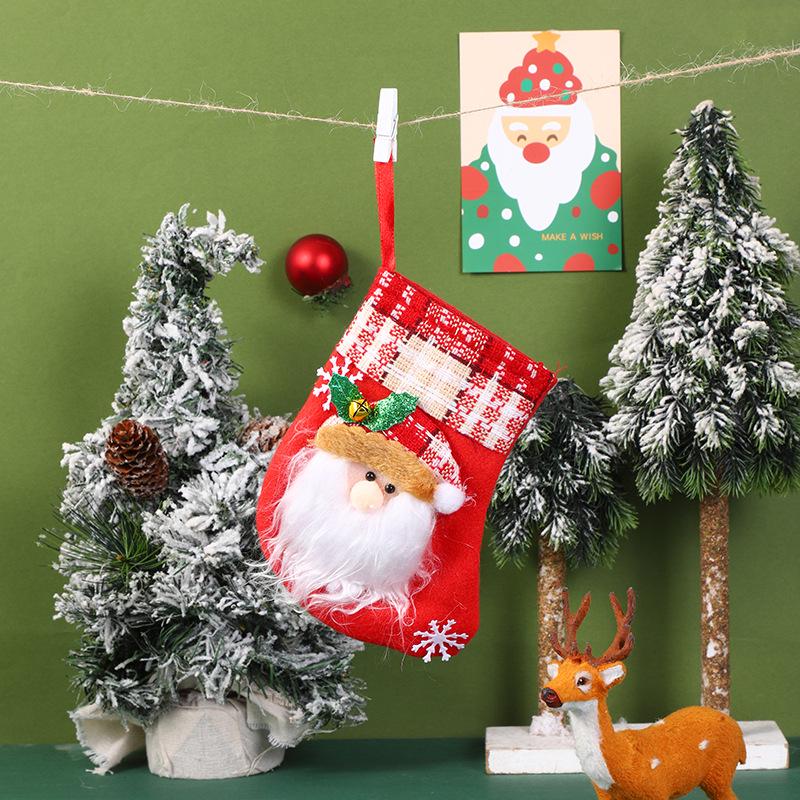 Christmas Cartoon Santa Letter Stockings for Children's Gifts & Candy