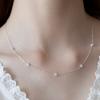 (92.5 Silver) Bloomet Flower Pendant Necklace Nz2478