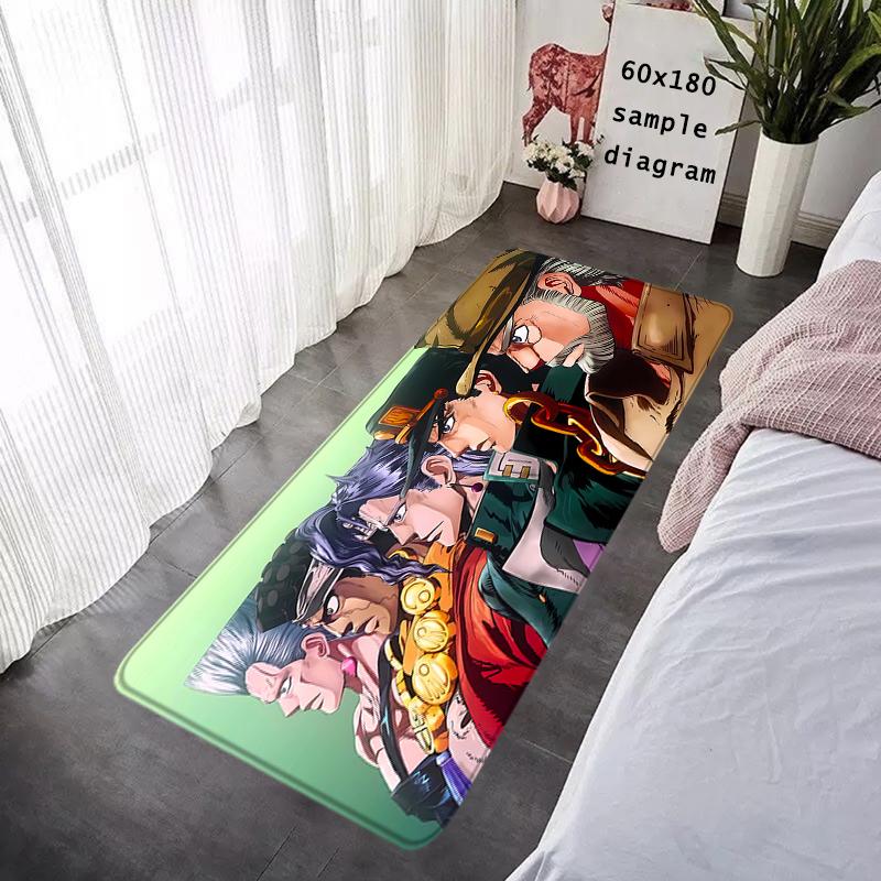 Doormat Flannel Floor Mat Indoor Foot Rug Jojo Bizarre Adventure Fluffy Bedside Mats Kitchen Corridor Carpet Ideal Balcony Decor