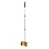 Rolling Measuring Wheel Dual 4in Accurate Distance Measurement Tool 0- 9.9m Lightweight with Telescopic Rod for Construction Landscaping Projects