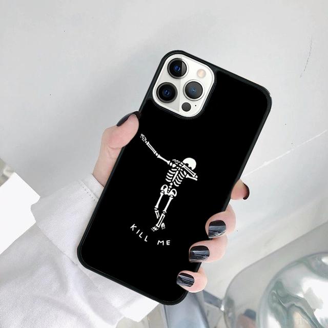 Aesthetics Skeleton Phone Case Cover For iPhone 17 Air 15 Pro MAX 16 Plus 14 12 11 13 Coque