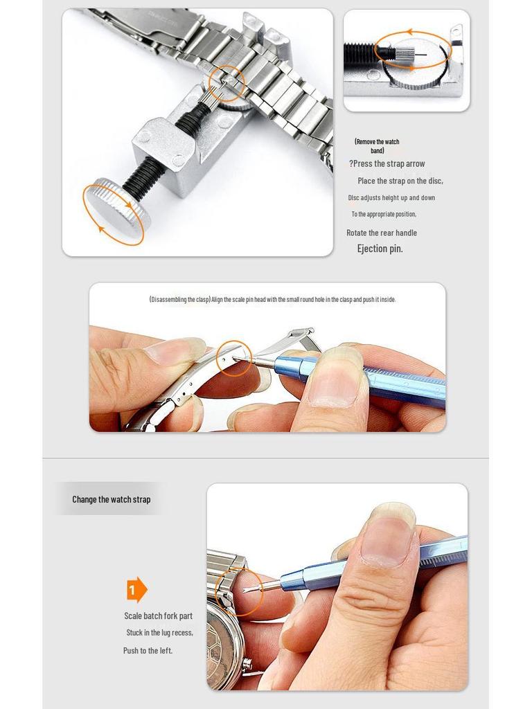 Sada na opravu hodinek: 212dílná sada nářadí pro demontáž a výměnu baterie