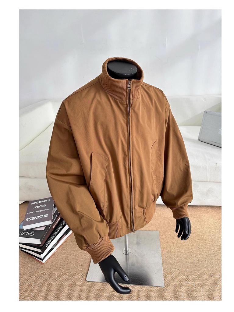Men's American Bomber Pilot Jacket: Spring/Autumn Clean Fit Short High-Street Baseball Jacket