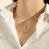 Korean S925 Silver Bow Smile Necklace – Women's Light Luxury Fairy Clavicle Chain