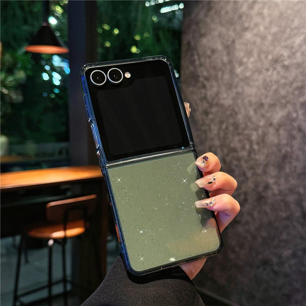 Applicable To Samsung Zflip7 Mobile Phone Case Zflip 5th Generation Folding Screen Flip Zflip6 Laser Gradual Change Magnetic Case
