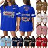 Women's Casual Fashion V-Neck Sports Independence Day Print Short Sleeve Sports T-Shirt Top