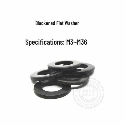 Blackened Grade 8 Flat Washer Gasket (Sizes M3-M36)