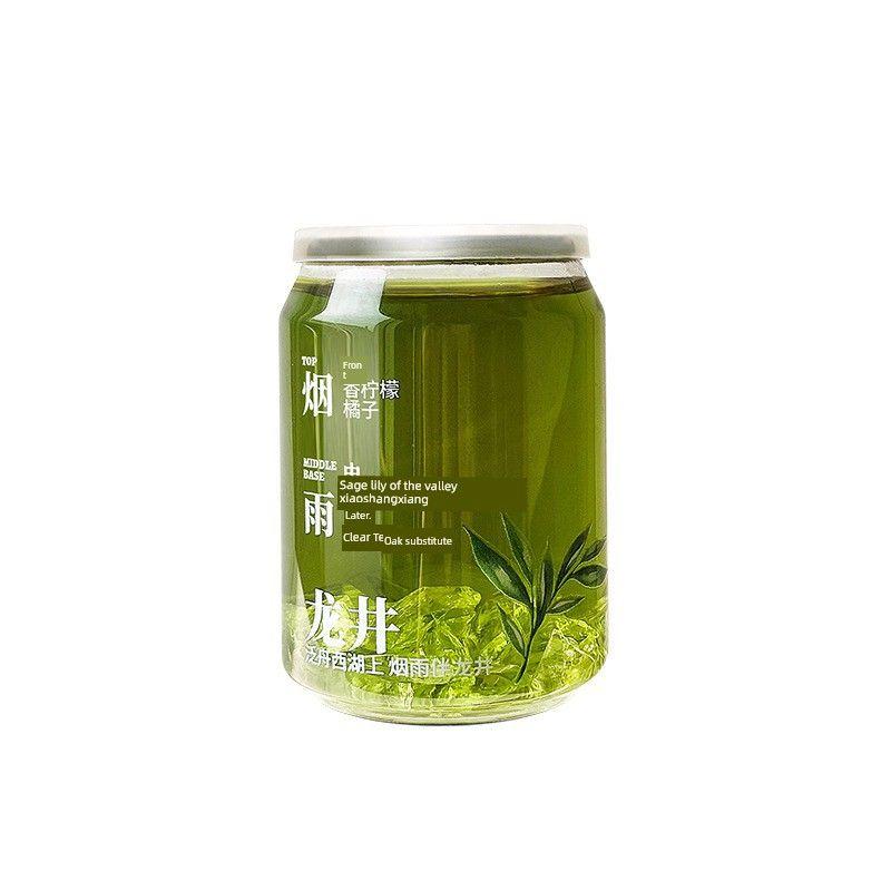 Tea-Scented New Alcohol-Free Car Fragrance, Long-Lasting Odor-Removing Solid Fragrance Balm, Air Freshener Ornament Misty Rain Longjing - Aromatherapy Balm