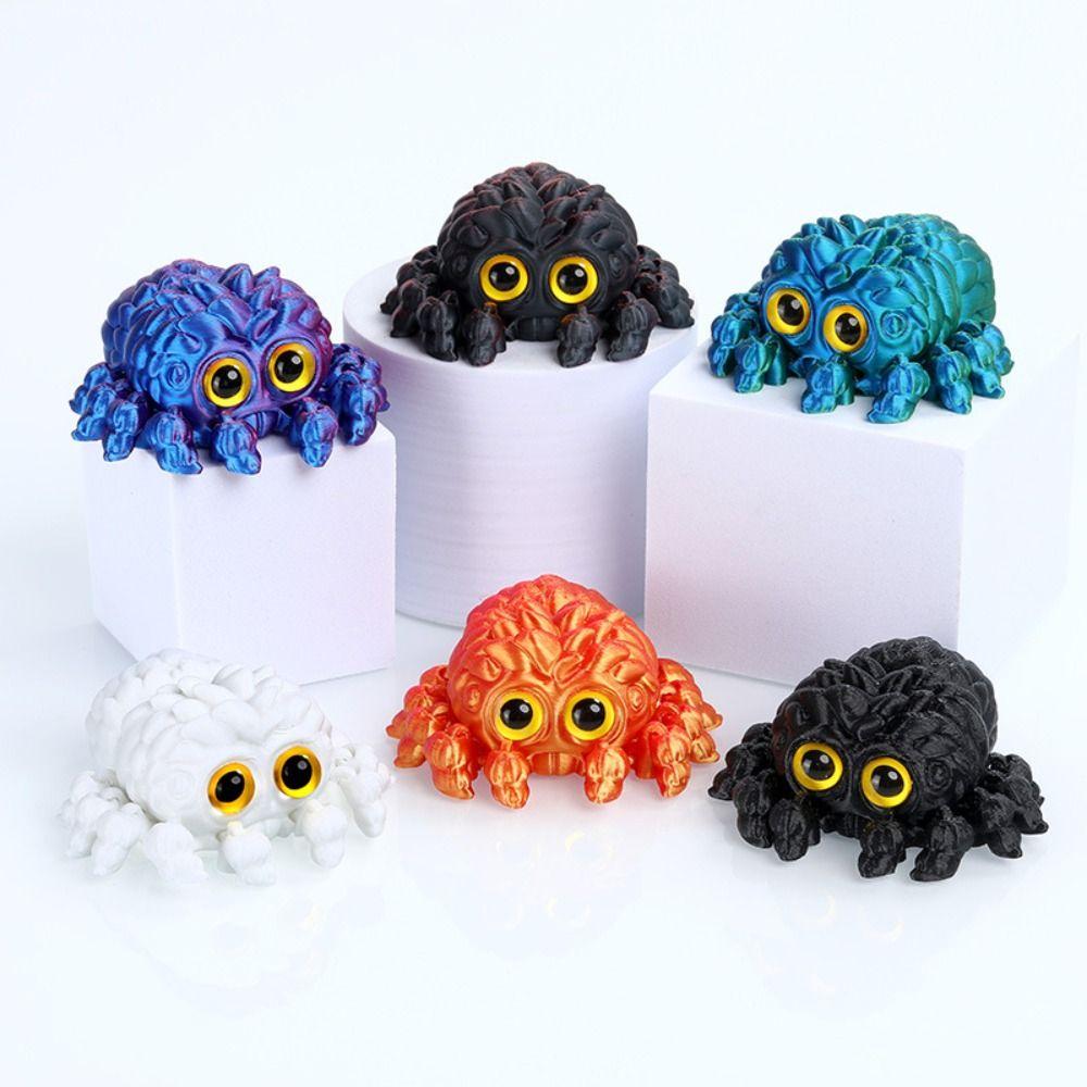 Desktop Size Simulated Spider Model Colorful Appearance Articulated Fidget Toy  Halloween Decor