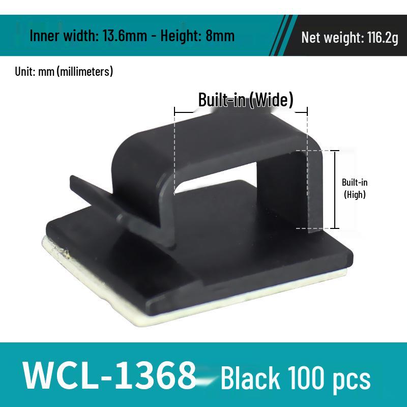 Adhesive Cable Wire Organizer Clip and Fixing Base