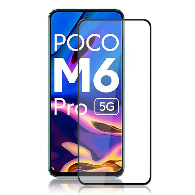 AMORUS Für Xiaomi Poco M6 Pro 5G/Redmi 12 5G (Global) Displayschutzfolie gehärtetes Glas HD klare Folie