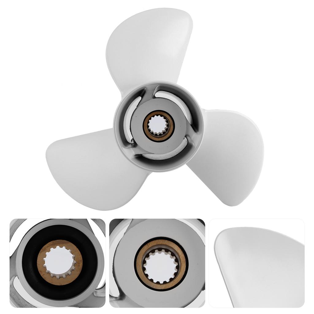 13x19 Outboard Propeller High Thrust 3 Blades 15 Tooth 6E5‑45941‑00‑00 Fit for Yamaha 50‑130HP Engine