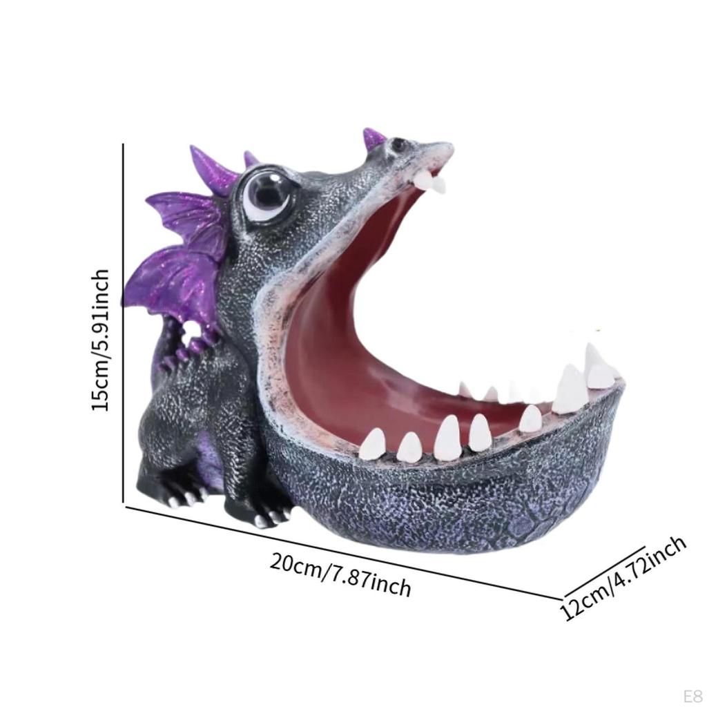 Dinosaur Figurine Key Holder Bowl for Home Entryway Desk Decoration