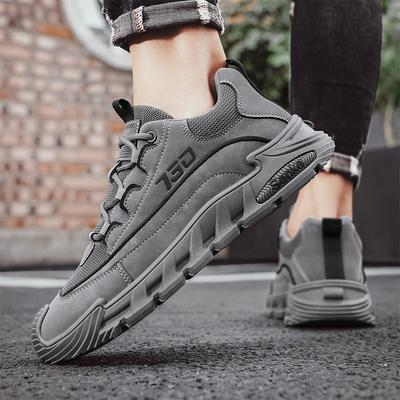 Trendige Herrenschuhe Frühling und Herbst neue Mesh-Freizeitschuhe Outdoor atmungsaktiv rutschfest verschleißfest Herren Retro Plateau Sportschuhe
