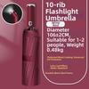 Dual-use LED Flashlight Umbrella Night Light Folding Umbrella New Automatic Umbrella  Outdoor