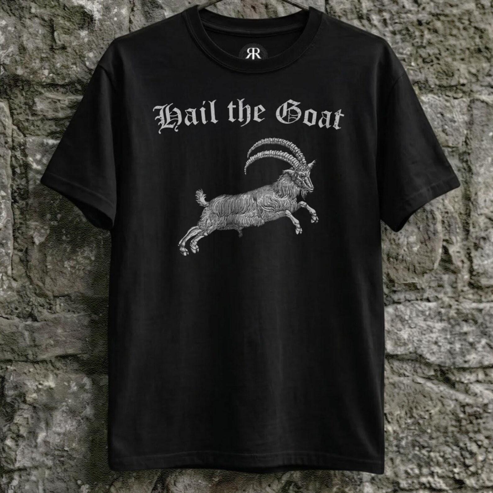 Hail the Goat Shirt - Black Phillip, Horned God, Cernunnos, Pagan Graphic Tee 3XL