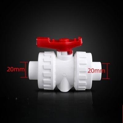 1pc PVC Union Ball Valve 20 25 32 40 50mm Water Pipe Ball Valve Garden Irrigation Aquarium Fish Tank PVC Pipe Tube Valve