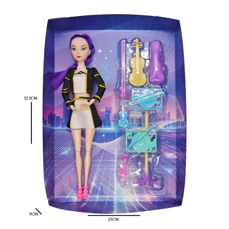 32cm Girl Group Doll, Witcher Music Accessory Set, Theme Toy, Plastic Material