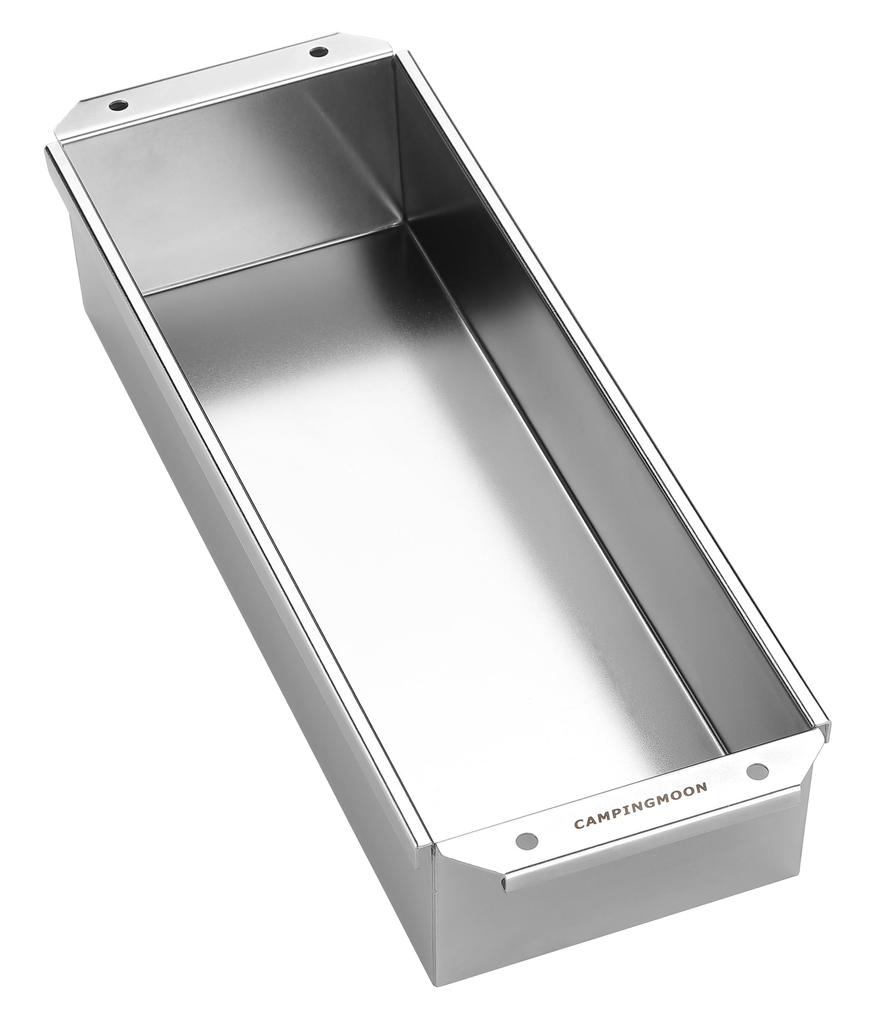 CAMPING MOON IGT Stainless Steel Box, Shallow, 2L, Half Unit, Made of 304 Stainless Steel, CK-11