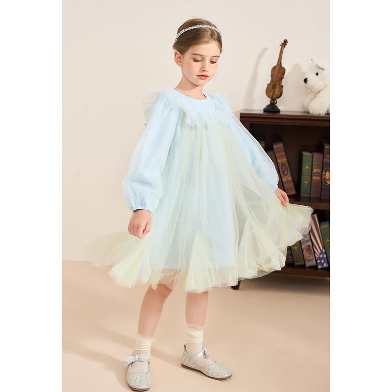 Girls  Sequin Petal Tulle Princess Dress 110