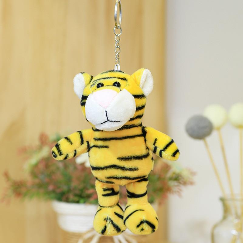 Tiger Year Plush Keychain With Soft Cotton Filling For Lucky Charm And Bag Decor