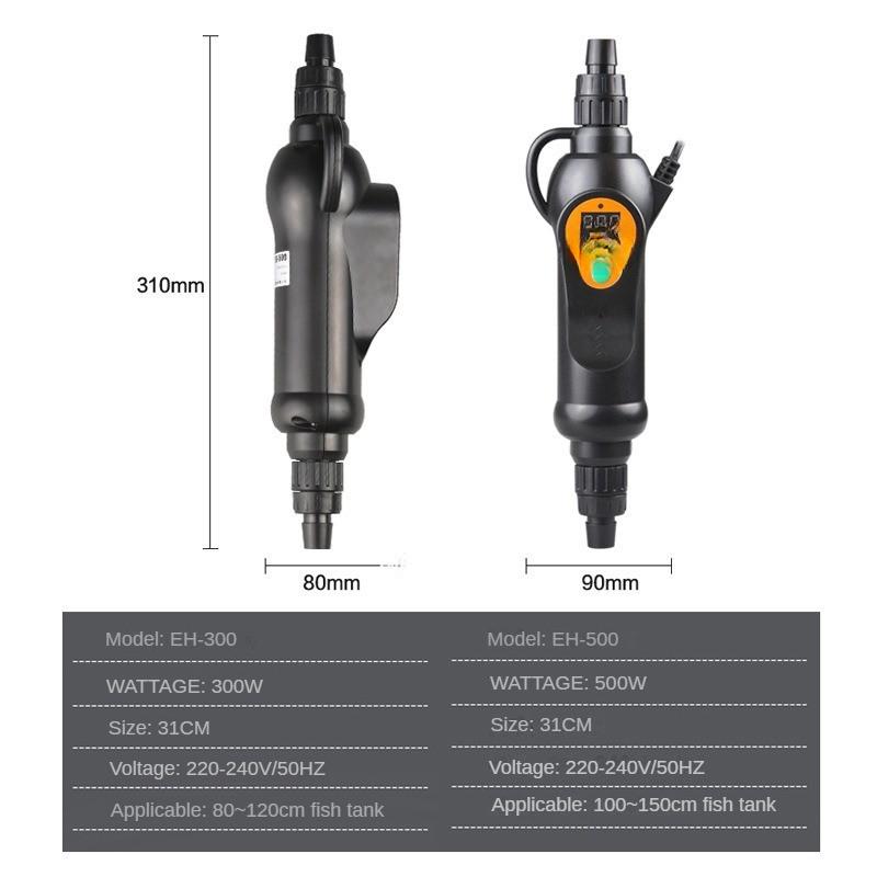 300-500W Aquarium Digital Display Constant Temperature Heating Rod Adjustment Filtration And Heating Equipment External Heater Fish Tank