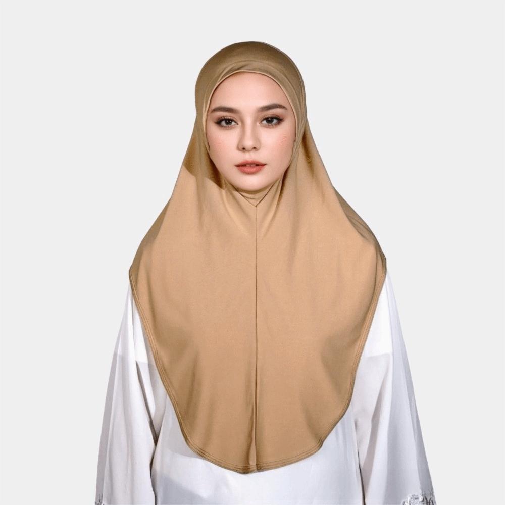 Atmungsaktiver Eid al-Fitr Langer Turban Verstellbarer Hijab Kopfwickel Elegantes Arabisches Damen Kopftuch Täglich