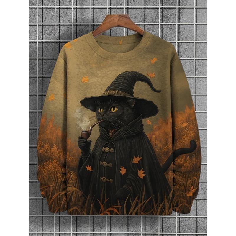 Ski Cycling Cat 3D Print Hoodies for Women Animal Astronauts Pattern Long Sleeved Sweatshirt Autumn Oversized Round Neck Pullovers