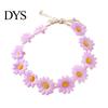 Children Stage Performance Headband Daisy/Sunflower Wreath for Women Girls, Adjustable Floral Crown Cute Macaron Color Flower Beach Vacation