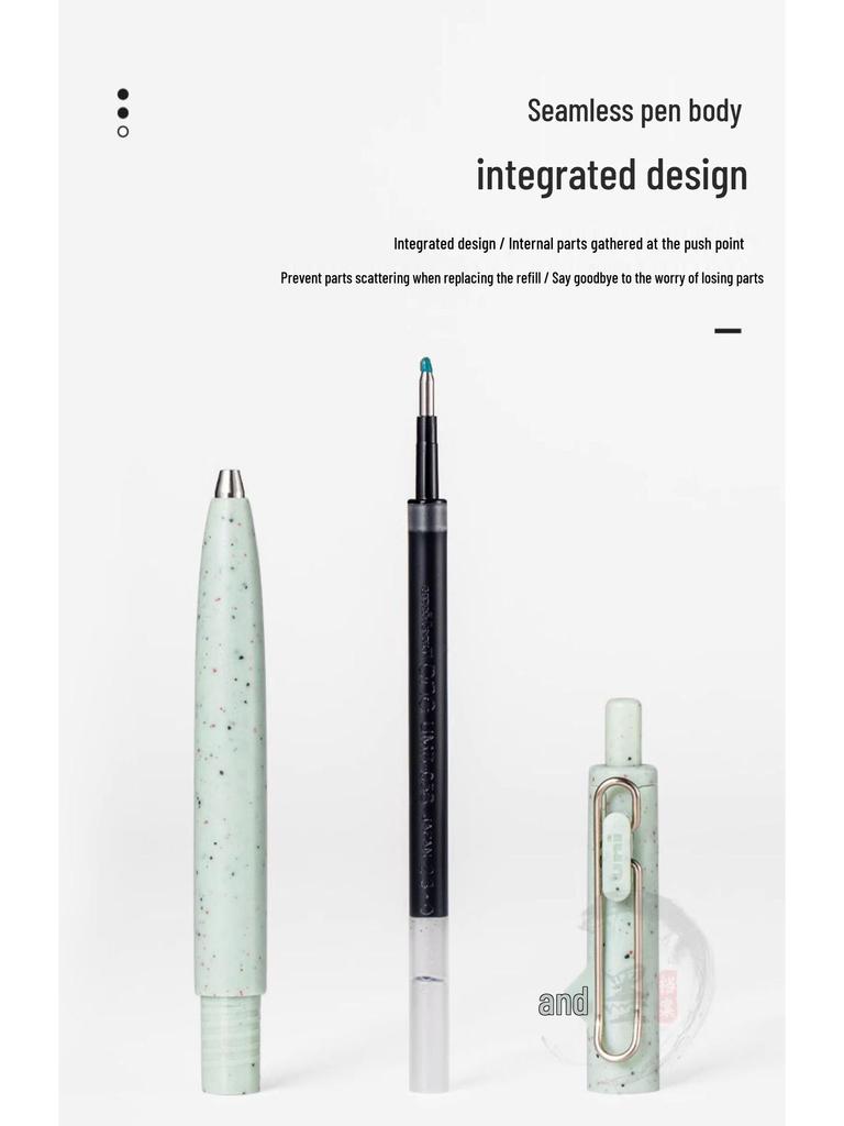 UNI Mitsubishi uniballOne Click-Action Ballpoint Pen, Earth Texture Edition, Black Ink, 0.5mm