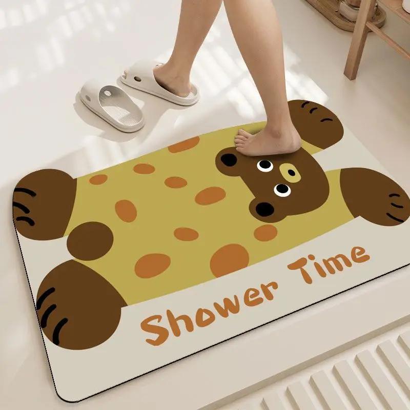 Badezimmer rutschfeste weiche Kieselgur saugfähige schnelltrocknende Bodenmatte 40X60cm 15.7X23.6in