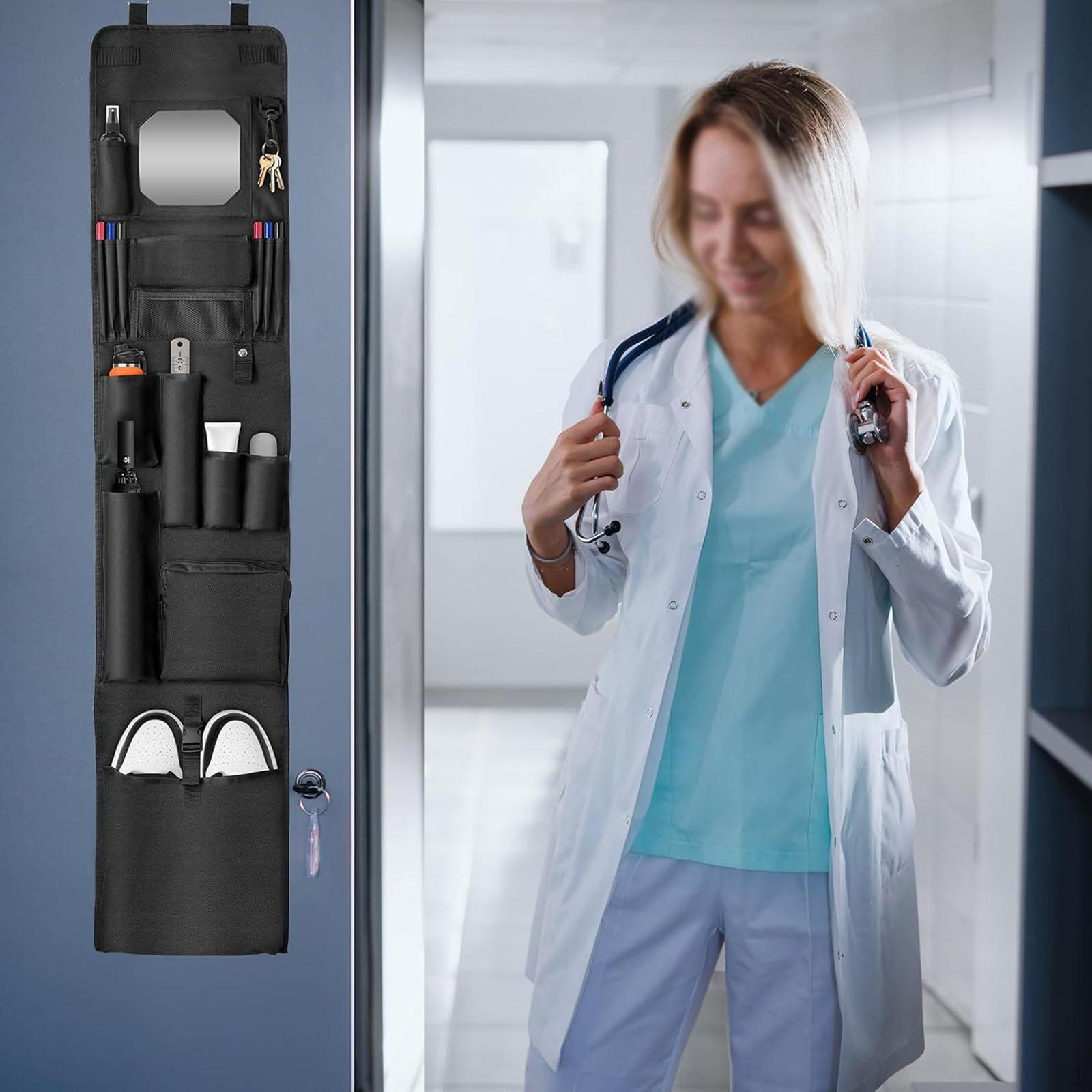 

Подвесной органайзер для шкафчика с зеркалом, легкий, компактный, с множеством карманов, сумка для шкафа для путешествий