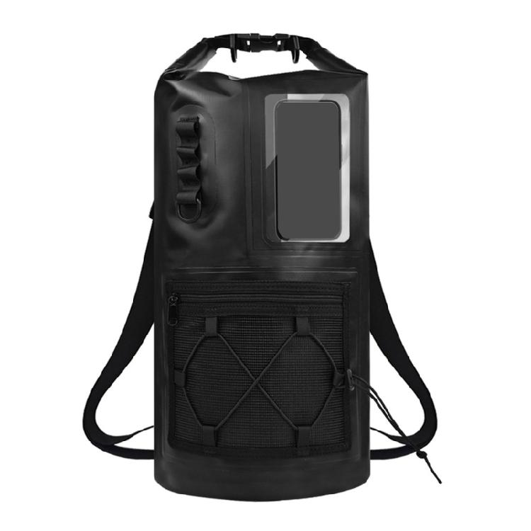 Hiking Day Dry Bag Backpack with PVC Roll Top Closure, Waterproof Storage Design and Front Outer Pocket Access