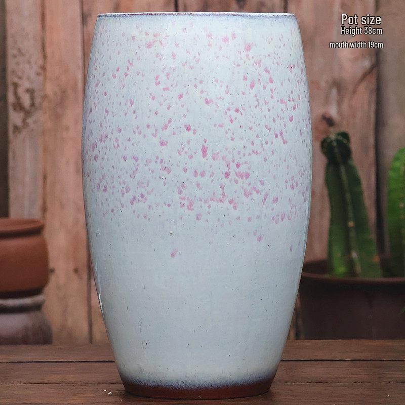 Large Coarse Ceramic Succulent Pot: Tall, Breathable, for Bougainvillea & Birds of Paradise