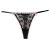 Invisible Womens Lace Seductive Sexy Thong Double Thin Strap Bow Ruffled Low Waist Lingerie Underpant