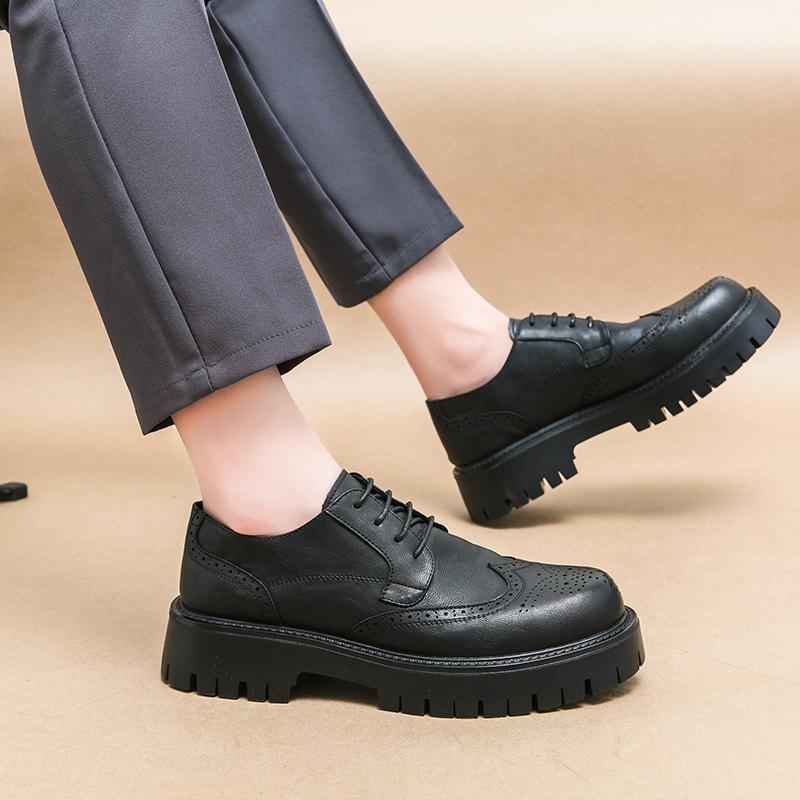 Fashion Men's Luxury Brand Platform Quality Oxford Shoes Thick-soled Wedding Formal Business Social Office Shoes Comfort Versatile Shoes