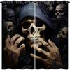 Halloween Decorative Blackout Curtains Living Room Bedroom Gothic Skull Ghost Theme Window Drapes